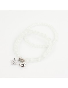 Set Pulseras Elásticas Silver Shine