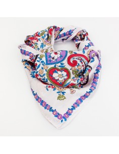 Pañuelo Colored Bloom Lilac (70x70)