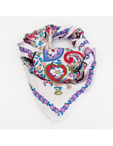 Pañuelo Colored Bloom Lilac (70x70)