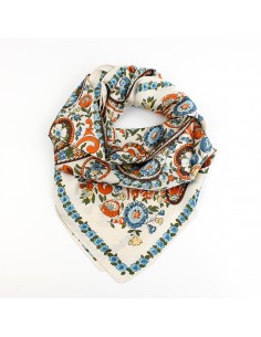 Pañuelo Colored Bloom Baby Blue (70x70)
