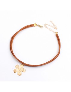 Choker de Gamuza Fancy Flower