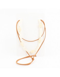 Collar Combinado Acrylic Suede