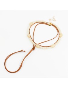 Collar Combinado Acrylic Suede