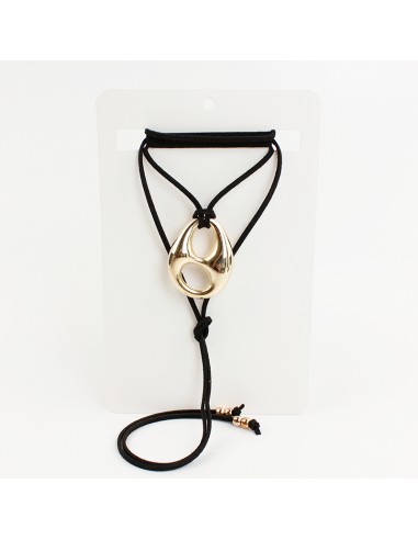 Collar de Gamuza Gold Circle