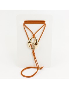 Collar de Gamuza Gold Circle