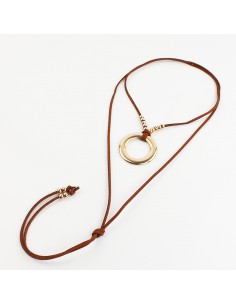 Collar de Gamuza New Circle Gold