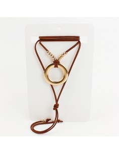 Collar de Gamuza New Circle Gold