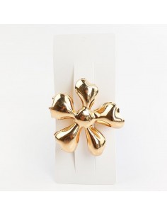 Broche Metal XXL Organic Flower Gold