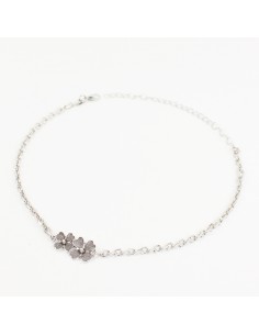 Choker de Cadena Silver Flowers