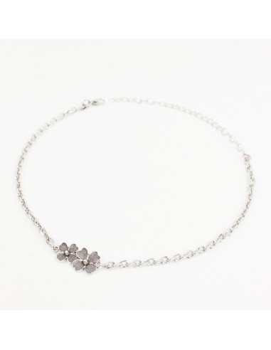 Choker de Cadena Silver Flowers