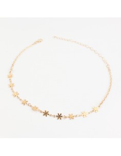 Choker de Cadena Flowers Golden