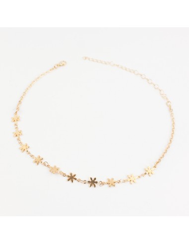 Choker de Cadena Flowers Golden