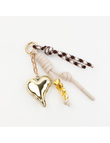 Llavero Bagcharm Golden Hearts