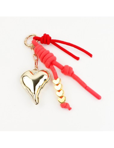 Llavero Bagcharm Golden Hearts