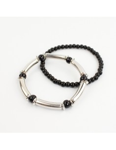 Set de Pulseras Elásticas Modern Silver