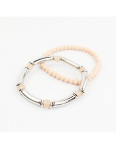 Set de Pulseras Elásticas Modern Silver