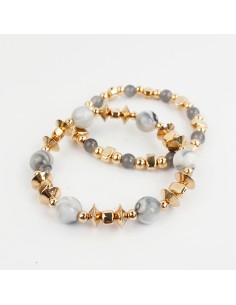 Set Pulseras Elásticas Gold Vibe