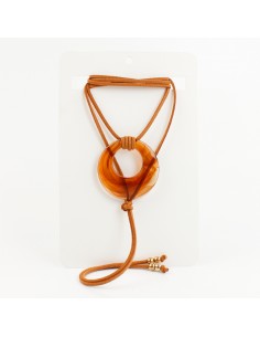 Collar de Gamuza Circle Acrylic
