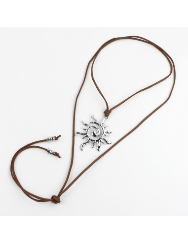 Collar de Gamuza Silver Solar Spirit