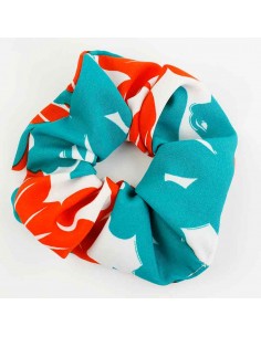 Scrunchie Hibiscus Aqua