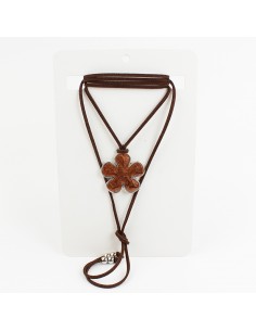 Collar de Gamuza Resine Flower