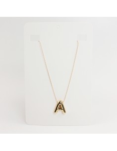 Collar de Cadena Bubble Golden Letter "A"