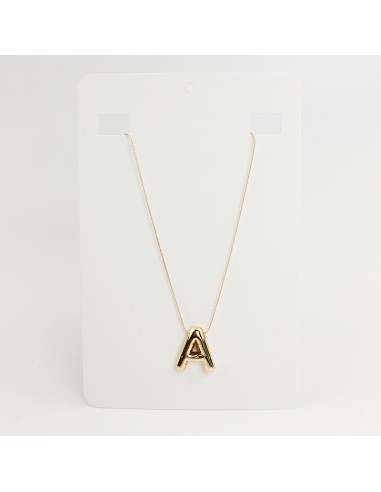 Collar de Cadena Bubble Golden Letter "A"
