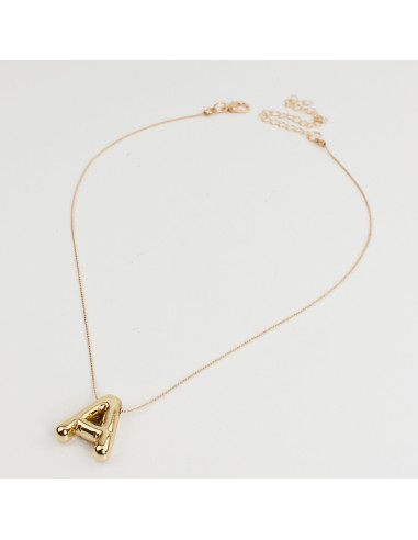 Collar de Cadena Bubble Golden Letter "A"