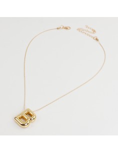 Collar de Cadena Bubble Golden Letter "B"