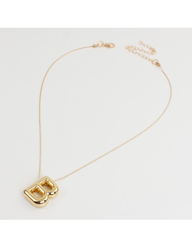 Collar de Cadena Bubble Golden Letter "B"