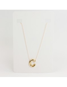 Collar de Cadena Bubble Golden Letter "C"