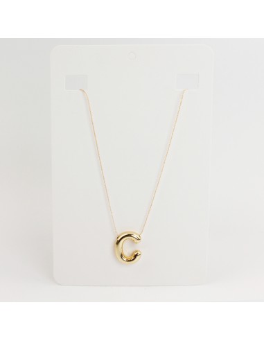 Collar de Cadena Bubble Golden Letter "C"