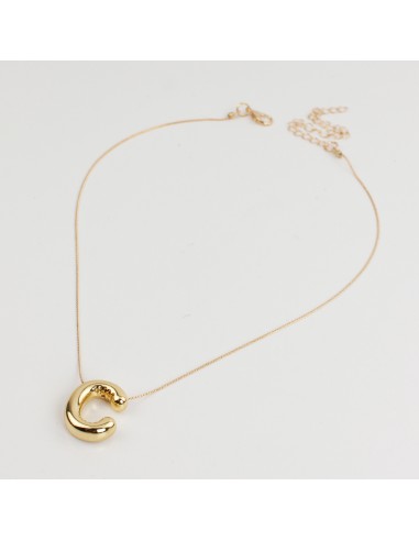 Collar de Cadena Bubble Golden Letter "C"