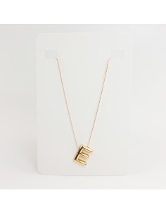 Collar de Cadena Bubble Golden Letter "E"