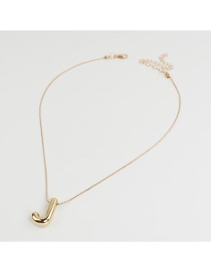 Collar de Cadena Bubble Golden Letter "J"