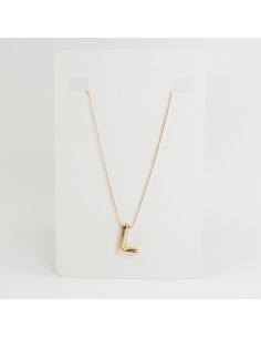 Collar de Cadena Bubble Golden Letter "L"