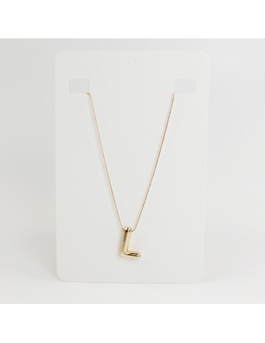 Collar de Cadena Bubble Golden Letter "L"