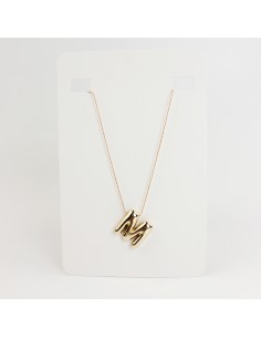 Collar de Cadena Bubble Golden Letter "M"