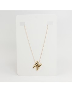 Collar de Cadena Bubble Golden Letter "N"