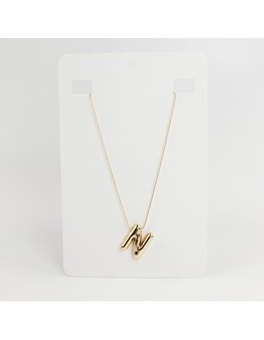 Collar de Cadena Bubble Golden Letter "N"