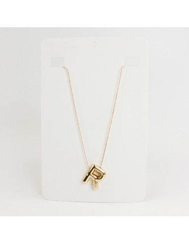 Collar de Cadena Bubble Golden Letter "R"