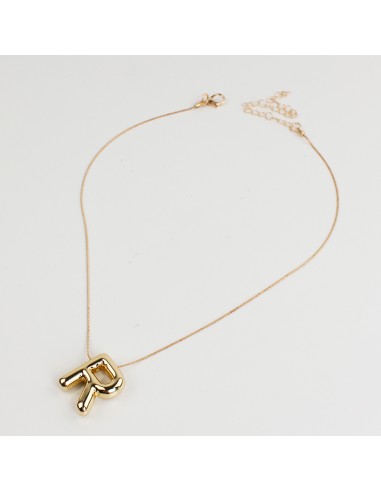 Collar de Cadena Bubble Golden Letter "R"