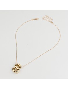Collar de Cadena Bubble Golden Letter "S"