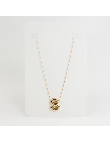 Collar de Cadena Bubble Golden Letter "S"