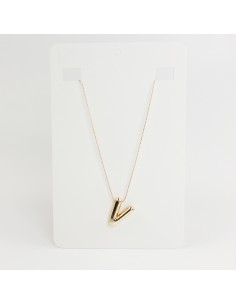 Collar de Cadena Bubble Golden Letter "V"