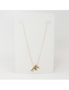 Collar de Cadena Bubble Golden Letter "F"
