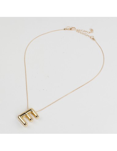 Collar de Cadena Bubble Golden Letter "E"
