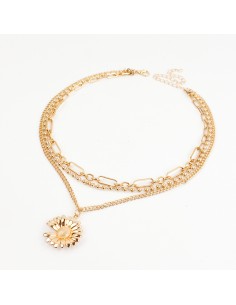Collar de Cadena Golden Flower
