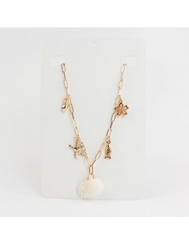 Collar Multicharms de Cadena Shell and Charms