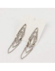 Aro Strass Silver Falling